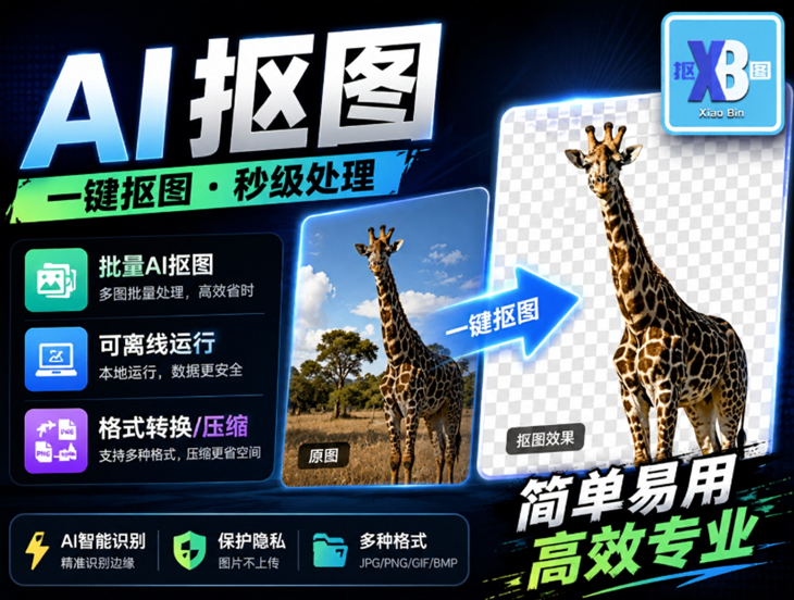 Image-Matting免费抠图工具,本地运行不担心隐私,一键抠图连头发丝都干净,还能批量处理换证件照背景-玉豆分享